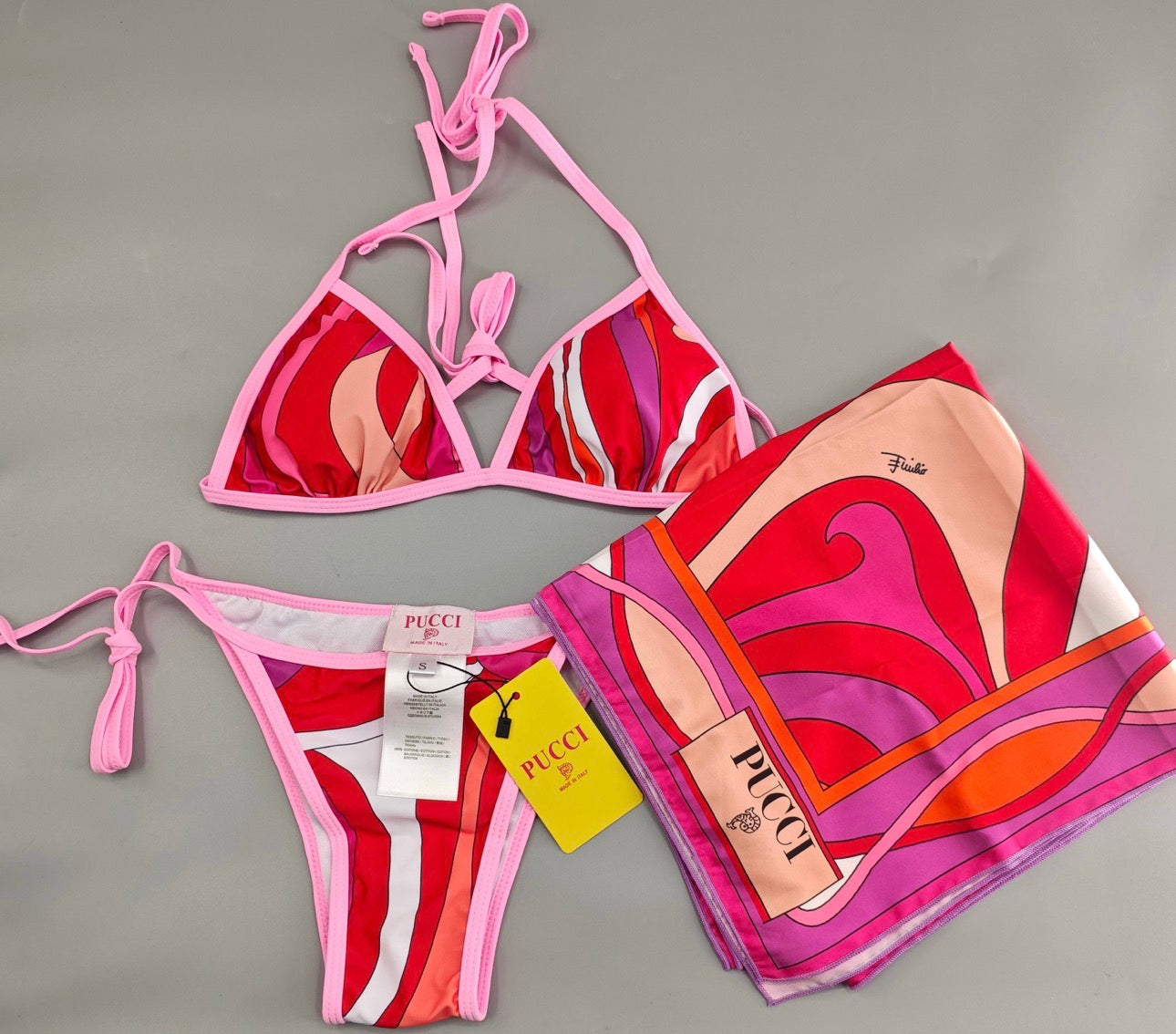 2 Piece Pucci Swimsuit With Scarf