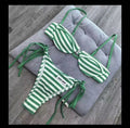 Green Striped MiuMiu Swimsuit