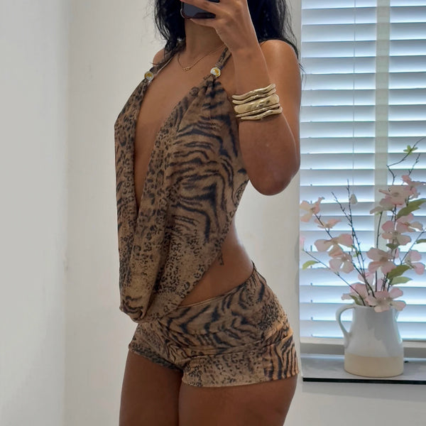 Chic Leopard Print Summer Set